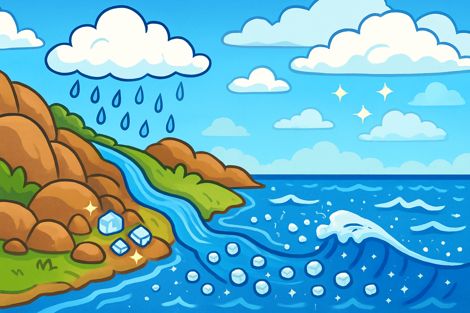 Lời giải đáp nhanh: Nước biển mặn vì sao?