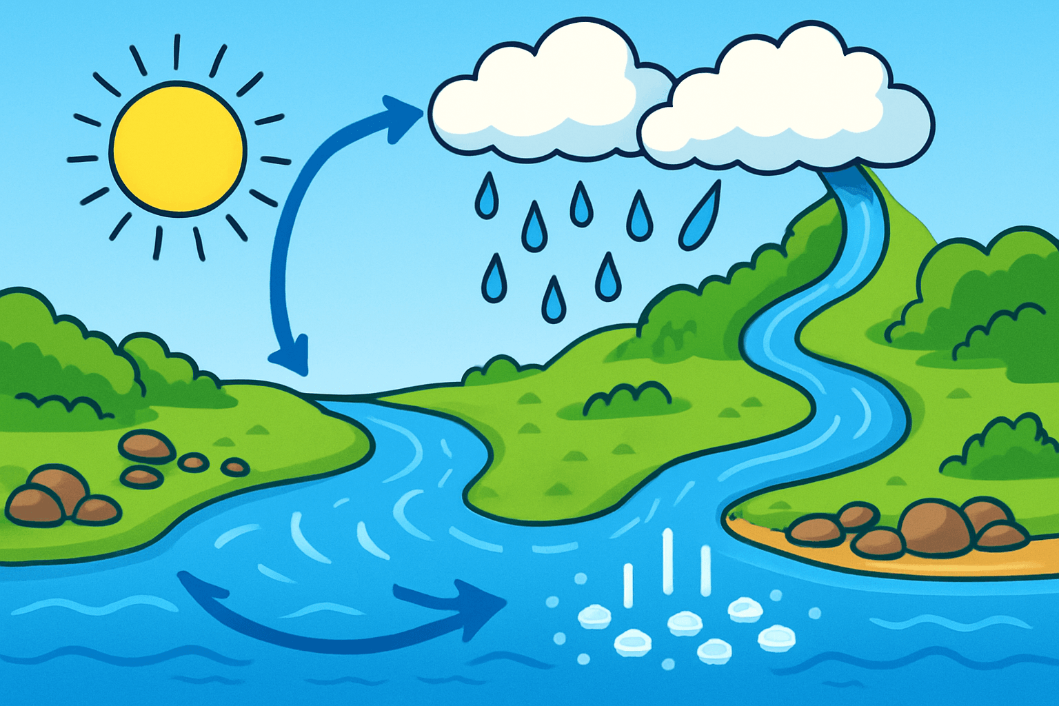 Vòng luẩn quẩn thú vị: Tại sao sông đổ ra biển nhưng biển không nhạt đi?